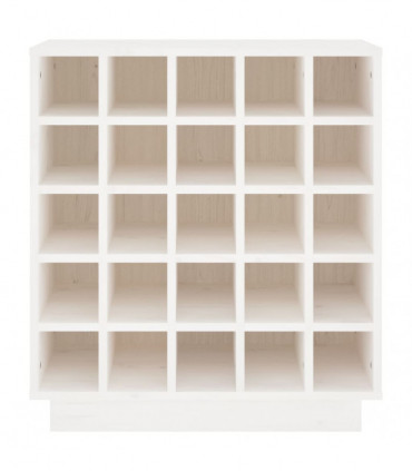 Wine Cabinet White 55.5x34x61 cm Solid Wood Pine
