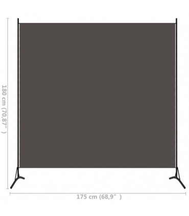 vidaXL 1-Panel Room Divider Anthracite 175x180 cm