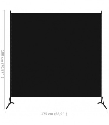 vidaXL 1-Panel Room Divider Black 175x180 cm