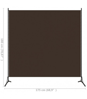 vidaXL 1-Panel Room Divider Brown 175x180 cm