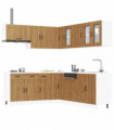 vidaXL 11 Piece Kitchen Cabinet Set Kalmar Artisan Oak Engineered Wood