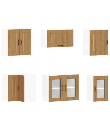 vidaXL 11 Piece Kitchen Cabinet Set Kalmar Artisan Oak Engineered Wood