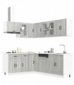 vidaXL 11 Piece Kitchen Cabinet Set Kalmar Grey Sonoma Engineered Wood