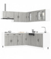 vidaXL 11 Piece Kitchen Cabinet Set Kalmar Grey Sonoma Engineered Wood