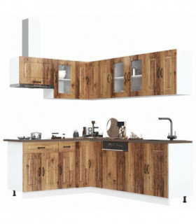 vidaXL 11 Piece Kitchen Cabinet Set Kalmar Old Wood Engineered Wood