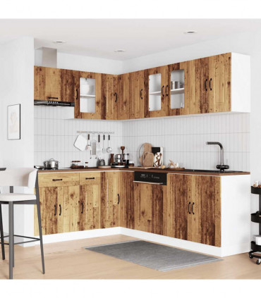 vidaXL 11 Piece Kitchen Cabinet Set Kalmar Old Wood Engineered Wood