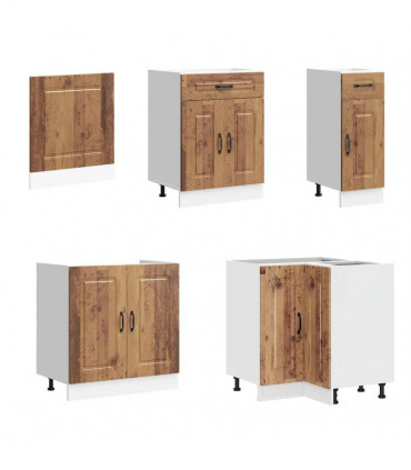 vidaXL 11 Piece Kitchen Cabinet Set Kalmar Old Wood Engineered Wood