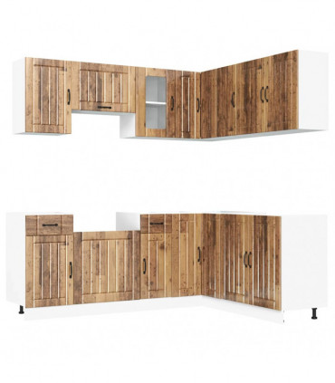 vidaXL 11 Piece Kitchen Cabinet Set Kalmar Old Wood Engineered Wood