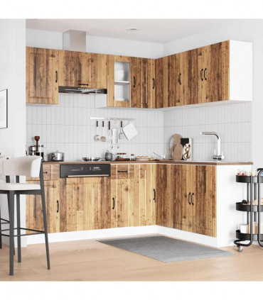 vidaXL 11 Piece Kitchen Cabinet Set Kalmar Old Wood Engineered Wood