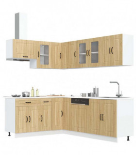 vidaXL 11 Piece Kitchen Cabinet Set Kalmar Sonoma Oak Engineered Wood