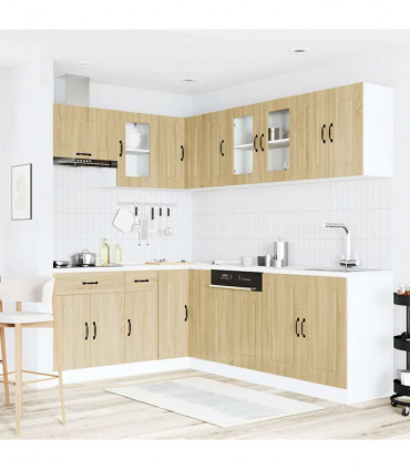 vidaXL 11 Piece Kitchen Cabinet Set Kalmar Sonoma Oak Engineered Wood