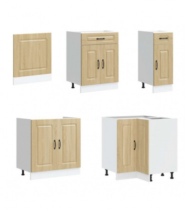 vidaXL 11 Piece Kitchen Cabinet Set Kalmar Sonoma Oak Engineered Wood