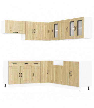 vidaXL 11 Piece Kitchen Cabinet Set Kalmar Sonoma Oak Engineered Wood