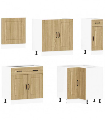vidaXL 11 Piece Kitchen Cabinet Set Kalmar Sonoma Oak Engineered Wood