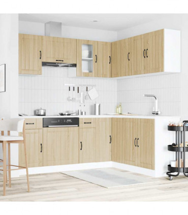 vidaXL 11 Piece Kitchen Cabinet Set Kalmar Sonoma Oak Engineered Wood