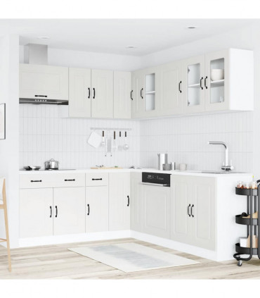 vidaXL 11 Piece Kitchen Cabinet Set Kalmar White Engineered Wood