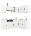 vidaXL 11 Piece Kitchen Cabinet Set Kalmar White Engineered Wood