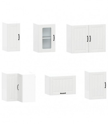 vidaXL 11 Piece Kitchen Cabinet Set Kalmar White Engineered Wood