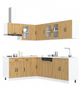 vidaXL 11 Piece Kitchen Cabinet Set Lucca Artisan Oak Engineered Wood