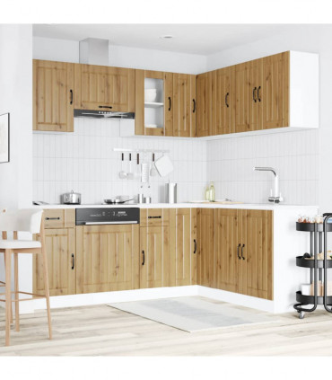 vidaXL 11 Piece Kitchen Cabinet Set Lucca Artisan Oak Engineered Wood