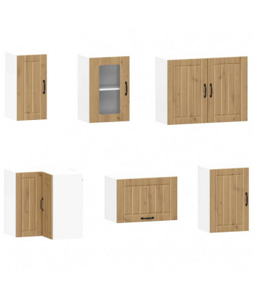 vidaXL 11 Piece Kitchen Cabinet Set Lucca Artisan Oak Engineered Wood