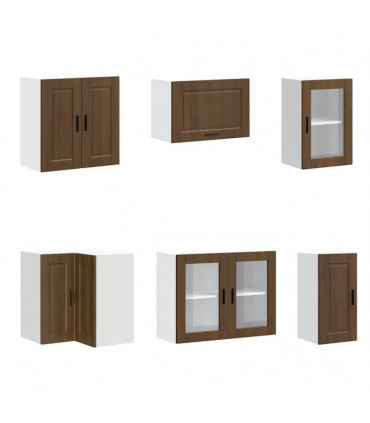 vidaXL 11 Piece Kitchen Cabinet Set Porto Brown Oak Engineered Wood