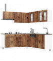 vidaXL 11 Piece Kitchen Cabinet Set Porto Old Wood Engineered Wood