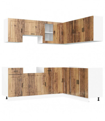 vidaXL 11 Piece Kitchen Cabinet Set Porto Old Wood Engineered Wood