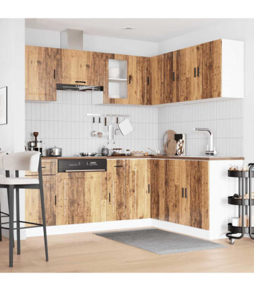 vidaXL 11 Piece Kitchen Cabinet Set Porto Old Wood Engineered Wood