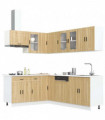 vidaXL 11 Piece Kitchen Cabinet Set Porto Sonoma Oak Engineered Wood