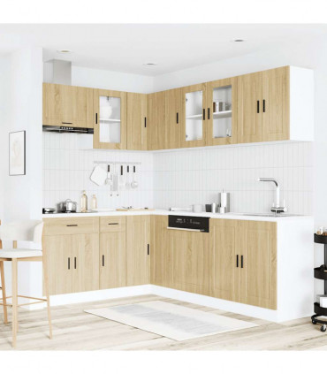 vidaXL 11 Piece Kitchen Cabinet Set Porto Sonoma Oak Engineered Wood