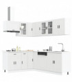 vidaXL 11 Piece Kitchen Cabinet Set Porto White Engineered Wood