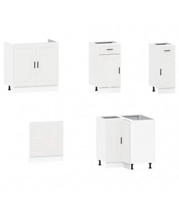 vidaXL 11 Piece Kitchen Cabinet Set Porto White Engineered Wood