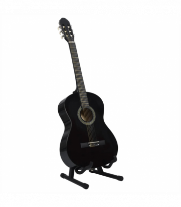 vidaXL 12 Piece Classical Guitar Beginner Set Black 4/4 39"