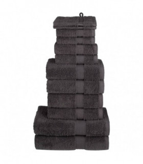 vidaXL 12 Piece Premium Towel Set Anthracite 600 gsm 100% Cotton
