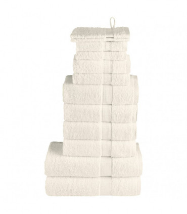 vidaXL 12 Piece Premium Towel Set Cream 600 gsm 100% Cotton