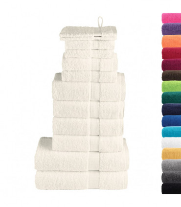 vidaXL 12 Piece Premium Towel Set Cream 600 gsm 100% Cotton
