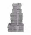 vidaXL 12 Piece Premium Towel Set Grey 600 gsm 100% Cotton