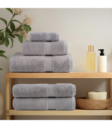vidaXL 12 Piece Premium Towel Set Grey 600 gsm 100% Cotton