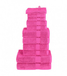 vidaXL 12 Piece Premium Towel Set Pink 600 gsm 100% Cotton