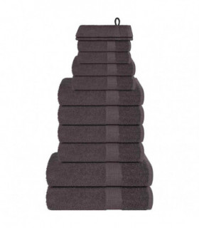 vidaXL 12 Piece Towel Set Anthracite 360 gsm 100% Cotton