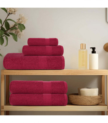 vidaXL 12 Piece Towel Set Bordeaux 360 gsm 100% Cotton