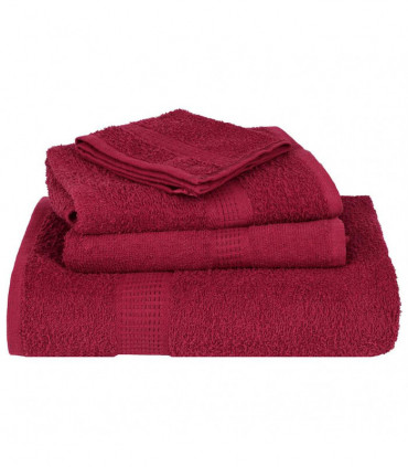 vidaXL 12 Piece Towel Set Bordeaux 360 gsm 100% Cotton