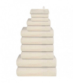 vidaXL 12 Piece Towel Set Cream 360 gsm 100% Cotton