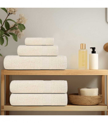 vidaXL 12 Piece Towel Set Cream 360 gsm 100% Cotton
