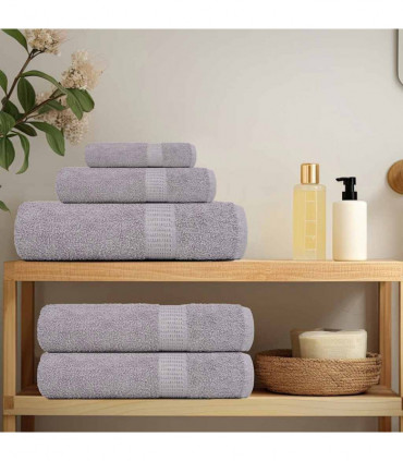 vidaXL 12 Piece Towel Set Grey 360 gsm 100% Cotton