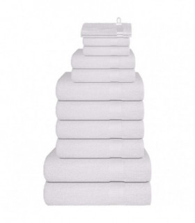 vidaXL 12 Piece Towel Set White 360 gsm 100% Cotton