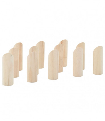 vidaXL 13 Piece Number Kubb Game Set with Carrying Bag Solid Pine Wood