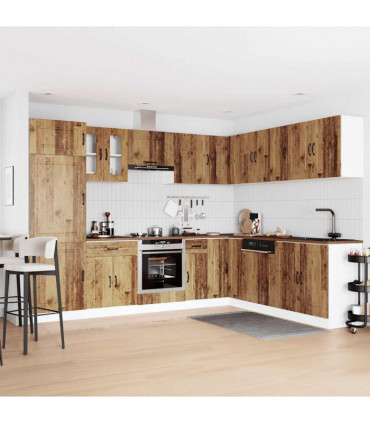 vidaXL 14 Piece Kitchen Cabinet Set Kalmar Old Wood Engineered Wood