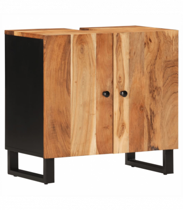 vidaXL 2 Piece Bathroom Furniture Set Solid Wood Acacia